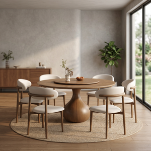 Modern Scandinavian Steel Foldable Portable Round <b>Dining</b> <b>Table</b> Set with 6 <b>White</b> Upholstered Chairs for Indoor Commercial Use - Product Image 2