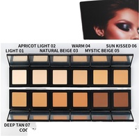 Maquillage de marque privée 12 couleurs portant la poudre pressée mate sans huile Palette maquillage fond de teint et poudre à couverture complète
