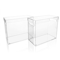 Boîte de présentation anti-poussière de taille personnalisable en gros pour usine, vitrine en acrylique transparente de luxe pour petits sacs à main de marque de luxe