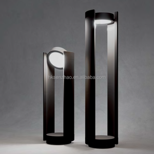 Lampadaire LED Minimaliste Moderne en Aluminium Noir SENZHAO, IP65, pour Aménagement Paysager Extérieur, Allée, Villa, Jardin, Cour, Hôtel - Product Image 1