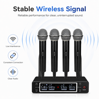 Système de microphone sans fil KU50R UHF pour chant, système de microphone de haute qualité, audio professionnel pour scène live, répétitions de groupe, événements