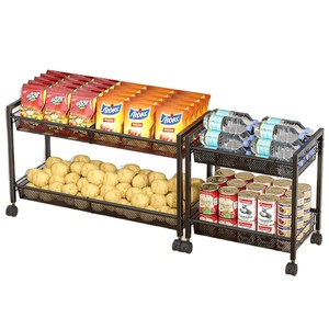 Multifunction <b>Storage</b> <b>Cart</b> Carbon Steel Rectangle Kitchen Living Room Neatening <b>Storage</b> Rack - Product Image 5