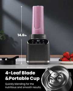 <span class=keywords><strong>Blender</strong></span> professionnel multifonction 5 fonctions, 1200 watts de puissance maximale, pot en verre de 52 oz, gobelet à emporter de 24 oz, smoothies, glace, <span class=keywords><strong>fruits</strong></span> <span class=keywords><strong>congelés</strong></span> - Product Image 3