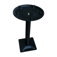 Pied de table rond en fonte avec revêtement en poudre noire, hauteur fixe, pour table de café, bistro, restaurant, base de table à manger