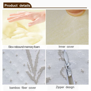 Personnalisation en usine oreiller en mousse à mémoire <span class=keywords><strong>de</strong></span> forme pour le cou couverture en bambou en velours Super doux solide <span class=keywords><strong>traversin</strong></span> cervical <span class=keywords><strong>de</strong></span> massage Super doux - Product Image 4