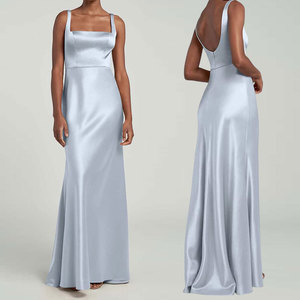 أنماط مختلفة من الساتان لأعياد الميلاد للنساء حفلة طويلة أنيقة للسيدات كتف واحد حفلة موسيقية وصيفة العروس فساتين سهرة فستان رسمي للنساء - Product Image 5