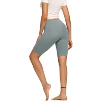 Logo Kustom Celana Pendek Yoga Pengendara Sepeda Kualitas Tinggi Celana Yoga Kerut Bokong Celana Pendek Yoga untuk Wanita