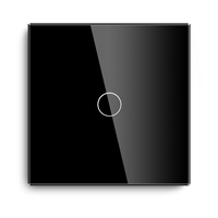 Interrupteurs et prises électriques Mvava de haute qualité EU/UK en verre 86 mm 1/2/3 gang unidirectionnels 300 W, interrupteurs tactiles pour éclairage LED