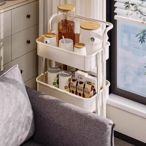 Chariot <span class=keywords><strong>de</strong></span> rangement roulant à 3 niveaux en acier au carbone HL, multifonctionnel, pour cuisine, bureau, maison et salle <span class=keywords><strong>de</strong></span> bain - Product Image 2