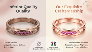 Anillo de Oro Rosa de 18K con Rubí Natural de UM Jewelry, Diseño Único, Pulido Exquisito, Venta al por Mayor, Unisex/Hombre/Mujer, Regalo de Aniversario/Boda - Product Image 5