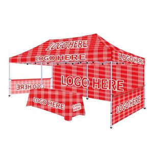 Tente publicitaire personnalisée 10x10, présentoir pop-up, chapiteau, auvent pour salons professionnels, événements en bord de mer, promotionnel, pliable - Product Image 1