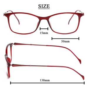 Trọng lượng nhẹ thanh lịch tinh tế nhỏ kim cương thiết kế đền độc đáo bản lề hình chữ nhật TR90 khung quang - Product Image 2