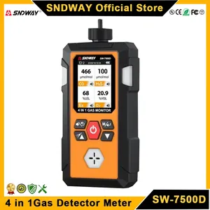 Détecteur de gaz professionnel SW-7500D pour O2, H2S, CO, gaz combustibles, monoxyde de carbone avec mode d'alarme (non inclus) - Product Image 2
