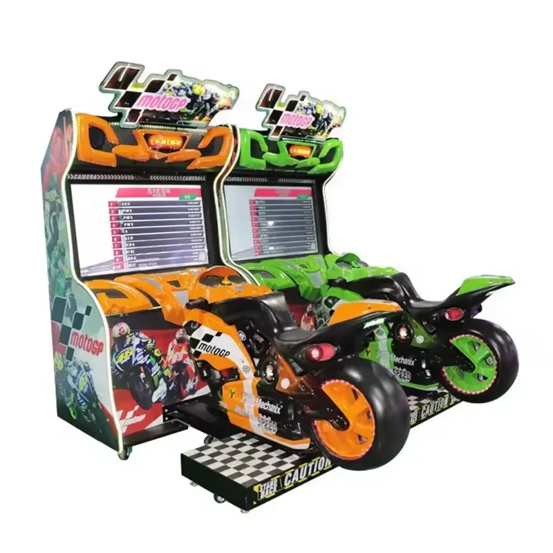 Máquina de jogo de corrida de moto GP Lifun para uso interno, máquina de corrida de carros e motocicletas em movimento total