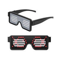 Lunettes LED OLED rechargeables par USB avec affichage graphique programmable, lunettes de soleil clignotantes pour DJ, fête, festival, cadeau promotionnel