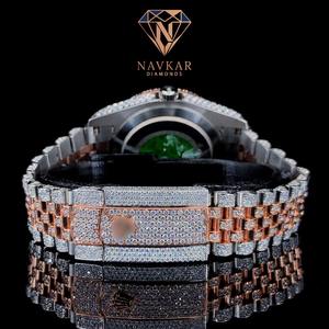 Montre de luxe en moissanite sertie de diamants, mouvement à quartz, style hip-hop, pour mariage ou soirée, au meilleur prix - Product Image 2