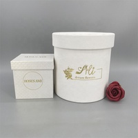 Boîtes d'emballage pour bouquets de fleurs rondes industrielles avec carton recyclé, dorure à chaud, revêtement UV, impression personnalisée