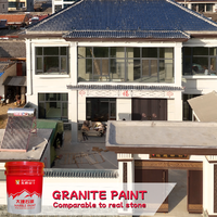 Revêtement liquide acrylique à base d'eau pour murs extérieurs (Villa) Peinture en spray multicolore effet granit