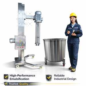 Mezclador Homogeneizador Químico Personalizado de Baja Velocidad, Reactor de Crema con Agitación de Acero Inoxidable - Product Image 6