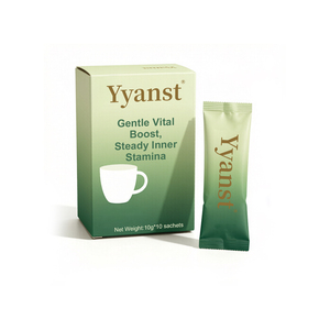 Café instantané aux herbes naturelles mélangées 10g*10 sachets, boîte en papier avec impression minimaliste dégradé vert clair, emballage personnalisé OEM - Product Image 2