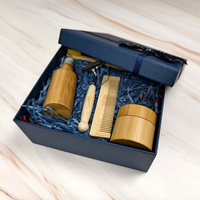 Vente en gros de vaporisateur de bouteille en verre écologique personnalisé ensemble d'emballage cosmétique de produits en bambou avec bouchon Bambu