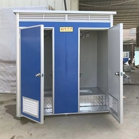 TOPPRE Salle de bain Toilette portable pour adultes Toilettes publiques WC Salle de douche mobile Cabine de toilette VIP Toilette préfabriquée à cadre en acier léger