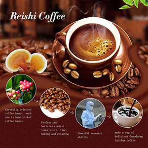 GANOHERB Polvere di Ganoderma Lucidum Reishi Lingzhi all'ingrosso, Miscela Istantanea di Caffè Nero e Cacao, <span class=keywords><strong>Produttore</strong></span> OEM di Caffè Istantaneo - Product Image 2