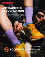 Chaussettes de compression professionnelles pour marathon, absorption des chocs, semelle rembourrée, anti-ampoules, évacuation de l'humidité, toutes saisons