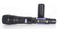 Système de microphone sans fil professionnel AD4D cardioïde UHF, son clair et présent, avec 2 batteries, micro à main