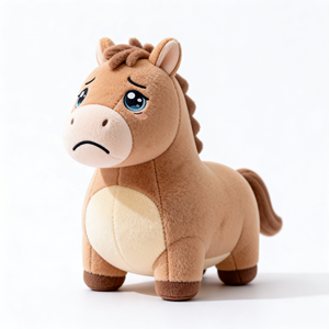 Figurine en PVC personnalisée, en peluche floquée, modè<span class=keywords><strong>le</strong></span> de cheval miniature en caoutchouc, décoration - Product Image 2