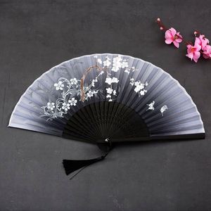 2023 Custom Printed logo Personalized Bamboo Paper and Fabric Folding <b>Hand</b> <b>Fans</b> - Product Image 4