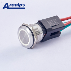 Interruptor de botón de metal de 22mm con tapa redonda y acabado en bronce con alto <span class=keywords><strong>amperaje</strong></span> para uso en estaciones de botón industrial - Product Image 3