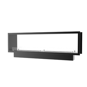 1800Mm Hai Mặt Được Xây Dựng Trong Điện Bio Flame TV Đứng Treo Tường Lò Sưởi - Product Image 2