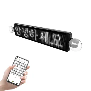 23*5CM Portátil LED Car Display APP Mensagens Personalizadas LED Board Light Up Scrolling Publicidade Placa Programável LED Movendo Sinais