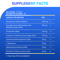 Complexe Glucosamine Chondroïtine 90 Capsules - avec Quercétine, Bromélaïne et Boswellia - Formule Articulaire