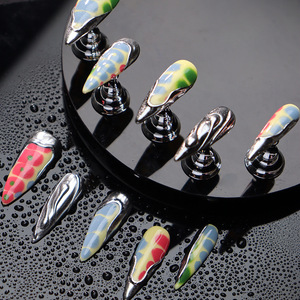 Nueva venta al por mayor <span class=keywords><strong>uñas</strong></span> postizas Simple pequeño fresco francés corto redondo hecho a mano Prensa en <span class=keywords><strong>uñas</strong></span> - Product Image 3