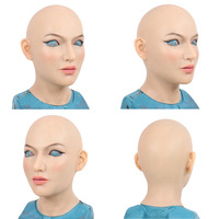 Masque facial réaliste en silicone 100 % pour femme, style visage réel, pour cosplay adulte - En stock - Vente en gros MUSIC POET