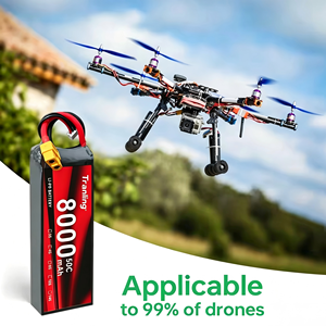 FPV Batterij Lipo Li-ion Lithium Oplaadbare Reserve Batterij Vliegvoeding Lange Levensduur Lichtgewicht 3S 4S 6S 7.4V 11.1V 8000mAh - Product Image 5