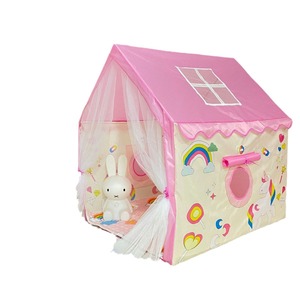 Carpa de juegos infantil para interiores, casa de dibujos animados, tela de PVC Oxford, para niños de 4 a 6 años, juguete de simulación. - Product Image 3