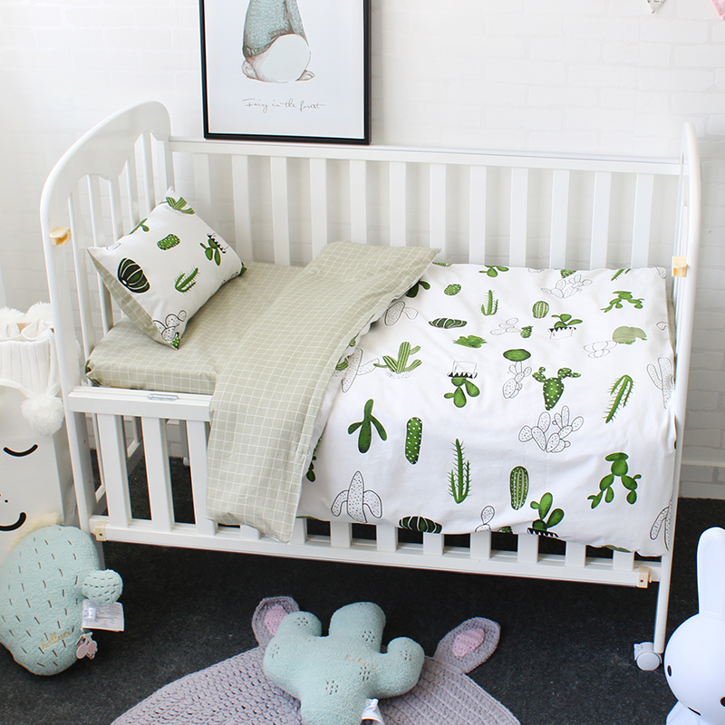 coton bébé garçon fille pépinière dormir drap de lit housse de couette lit bébé literie ensemble 3 pièces pour bébé