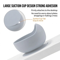 Ensemble d'alimentation pour bébé en silicone de qualité alimentaire sans BPA et non toxique, cuillère, fourchette, bol à ventouse portable au design mignon pour enfants
