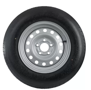 Neumático de remolque Customrim con llanta ST145/R12 145/R12 Radial Carga E 5 birlos Gris Plata - 6 años de garantía con asistencia en carretera - Product Image 3