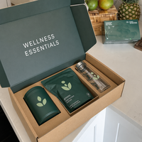 Boîte cadeau de luxe personnalisée pour compléments bien-être, emballage en carton ondulé vert étanche avec insert en éponge kraft pour produits de santé en gros