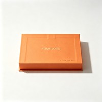 Boîte cadeau magnétique de luxe orange avec logo personnalisé, emballage en enveloppe, boîtes rigides, boîte pour cartes cadeaux VIP d'entreprise, haute qualité