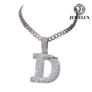 jewelux Luxury Iced Gold Plated 925 <b>Silver</b> Freshwater Pearl <b>Cross</b> Shape Hip Hop Charms Pendant Jewelry Unisex Jewelux IGI - Product Image 1