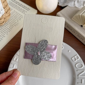 <b>Sweet</b> Glitter Hair Clips For Women Daily Use Cardboard Packaging Handmade <b>Flowers</b> Style Hairpin - Product Image 4
