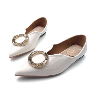 화이트 여성 드레스 슈즈 도매 고무 밑창 여성 패션 신발 소녀 최신 여름 아름다운 플랫 슈즈 - Product Image 2