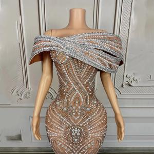 Femmes de luxe longueur au sol soirée strass droite fête de mariage Ga Chevrolet Silverado chaud hiver Wrap pour <span class=keywords><strong>acteurs</strong></span> - Product Image 5