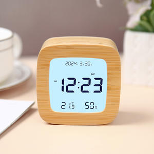 Vibration numérique Table réveil humidité température chevet Led réveil Reloj multifonctionnel mot numérique horloge de bureau - Product Image 6