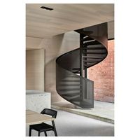 Escalier en colimaçon gain de place pour intérieur, structure en acier durable, marches antidérapantes, garde-corps sécurisé, installation facile pour loft